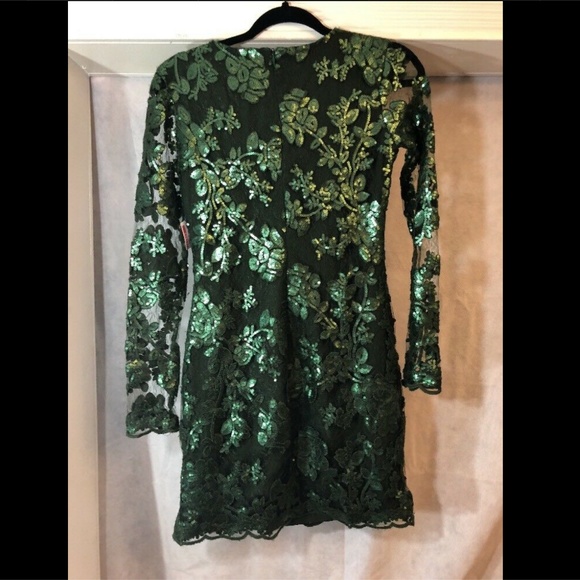 EUC Dress the Population Grace A-Line Dress‎ in Hunter Green [SZ Small ] - Picture 7 of 8